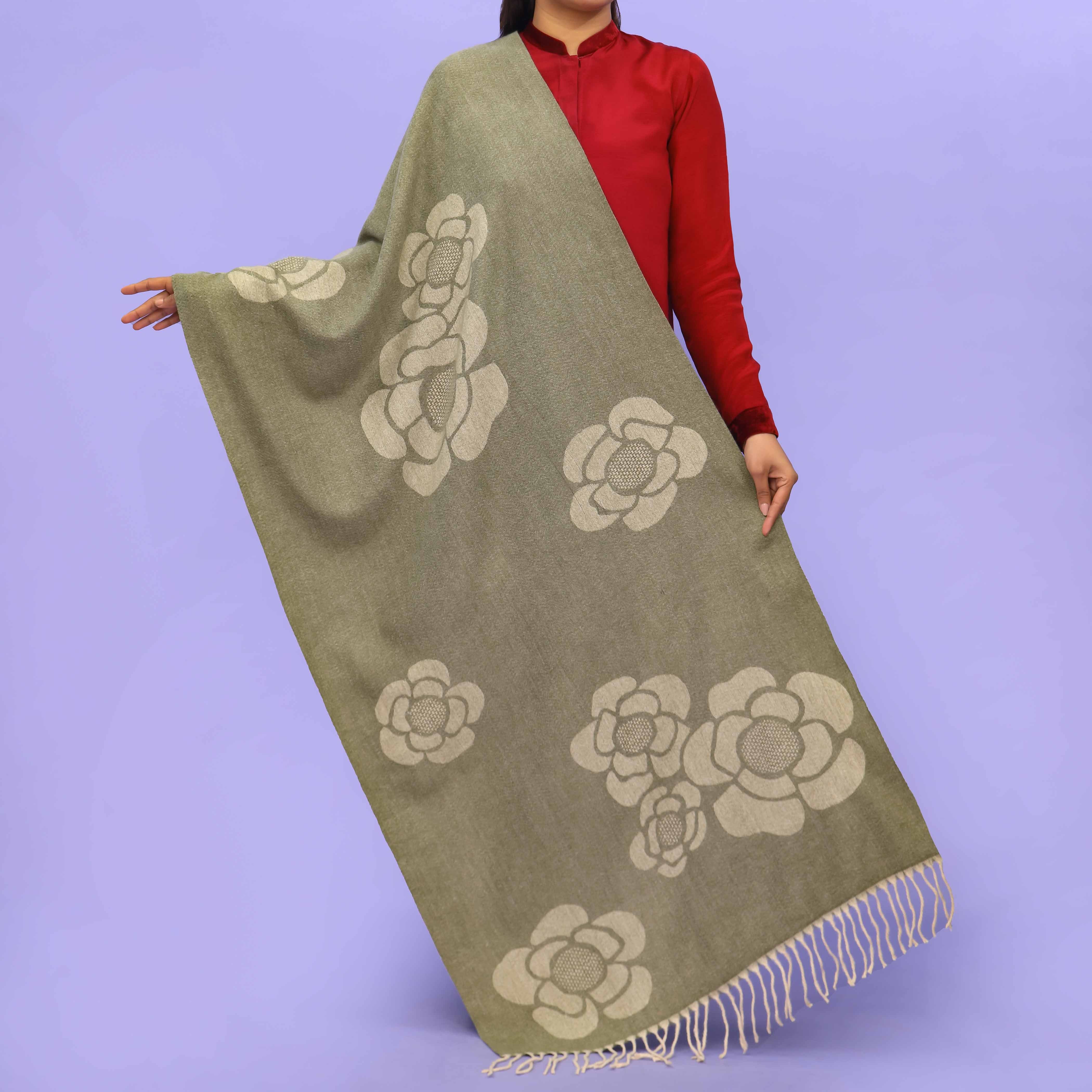 Orchid Frost Acrylic Woolen Stole main image 1