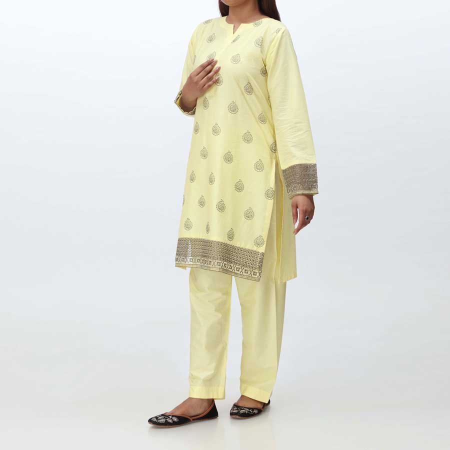 2PC- Embroidered Cambric Suit PS4319