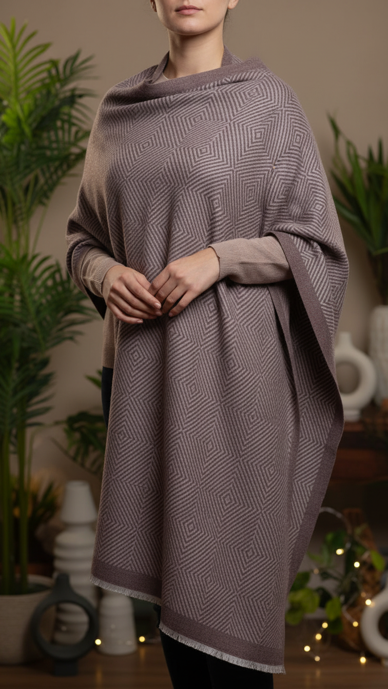 Blkwht Winter Stole PW9721