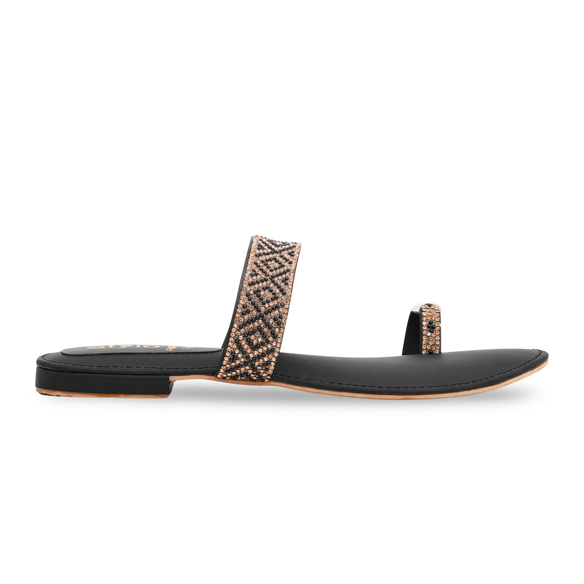 Black Fancy Chappal FN0687 â Stylo