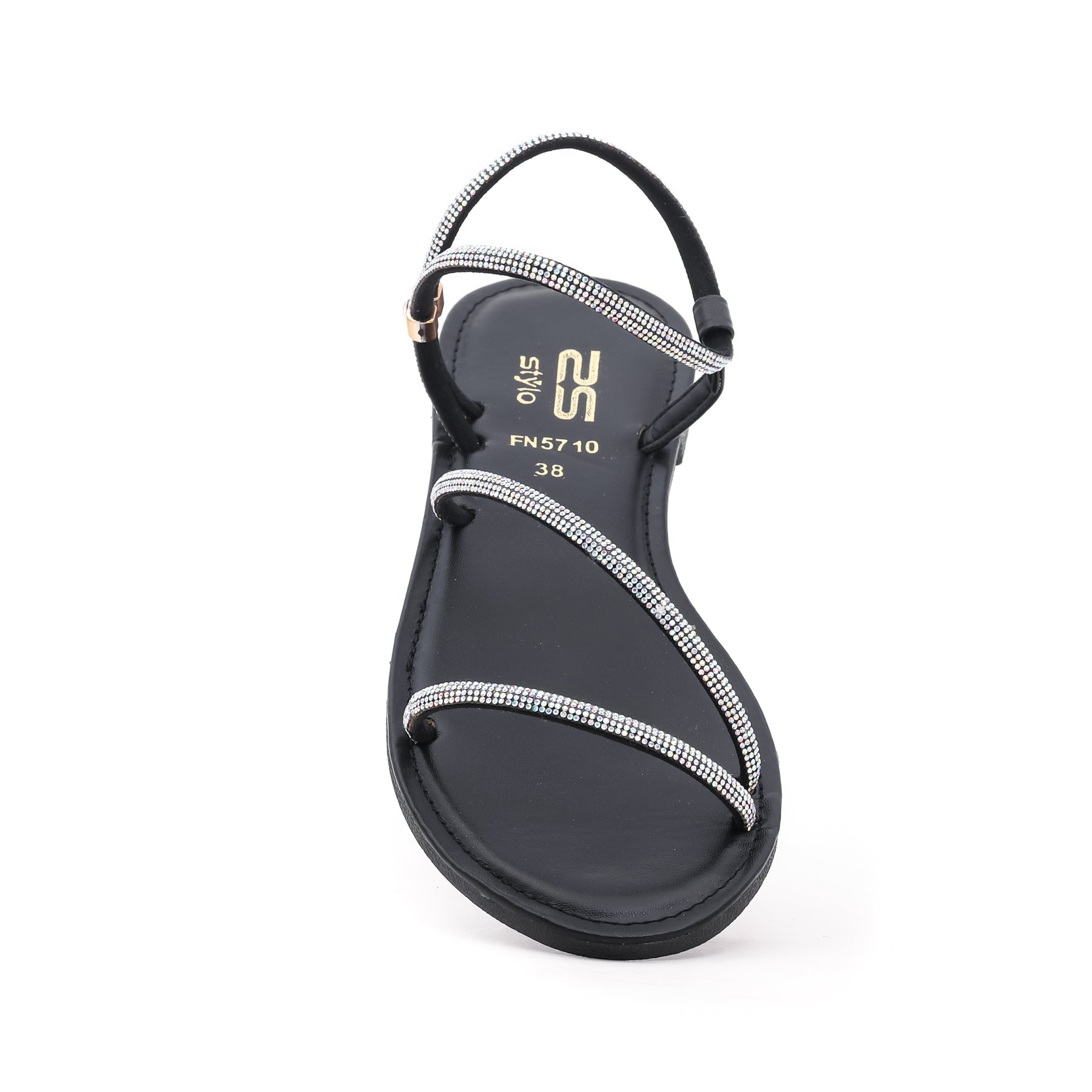 Black Fancy Sandal FN5710
