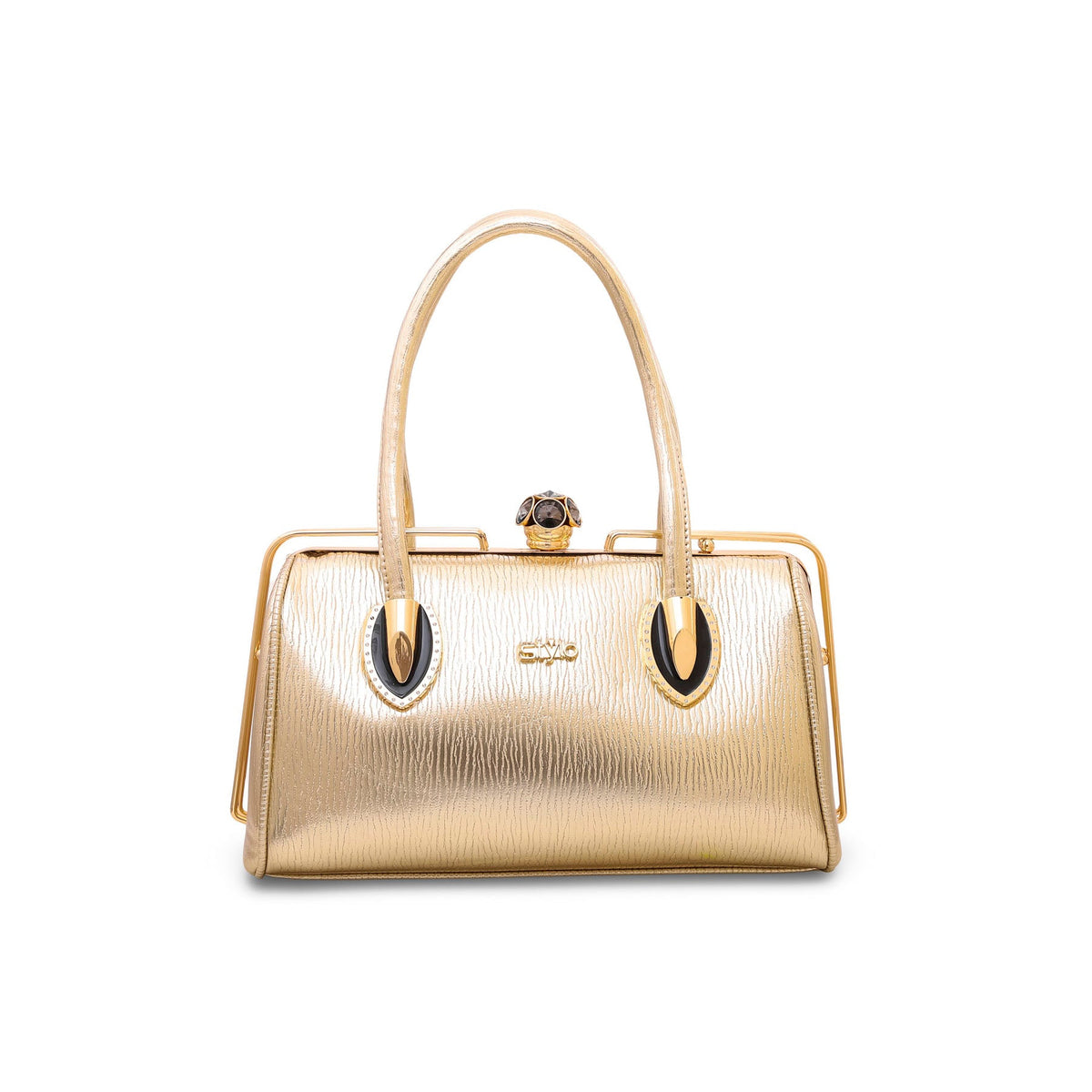 Golden on sale hand purse