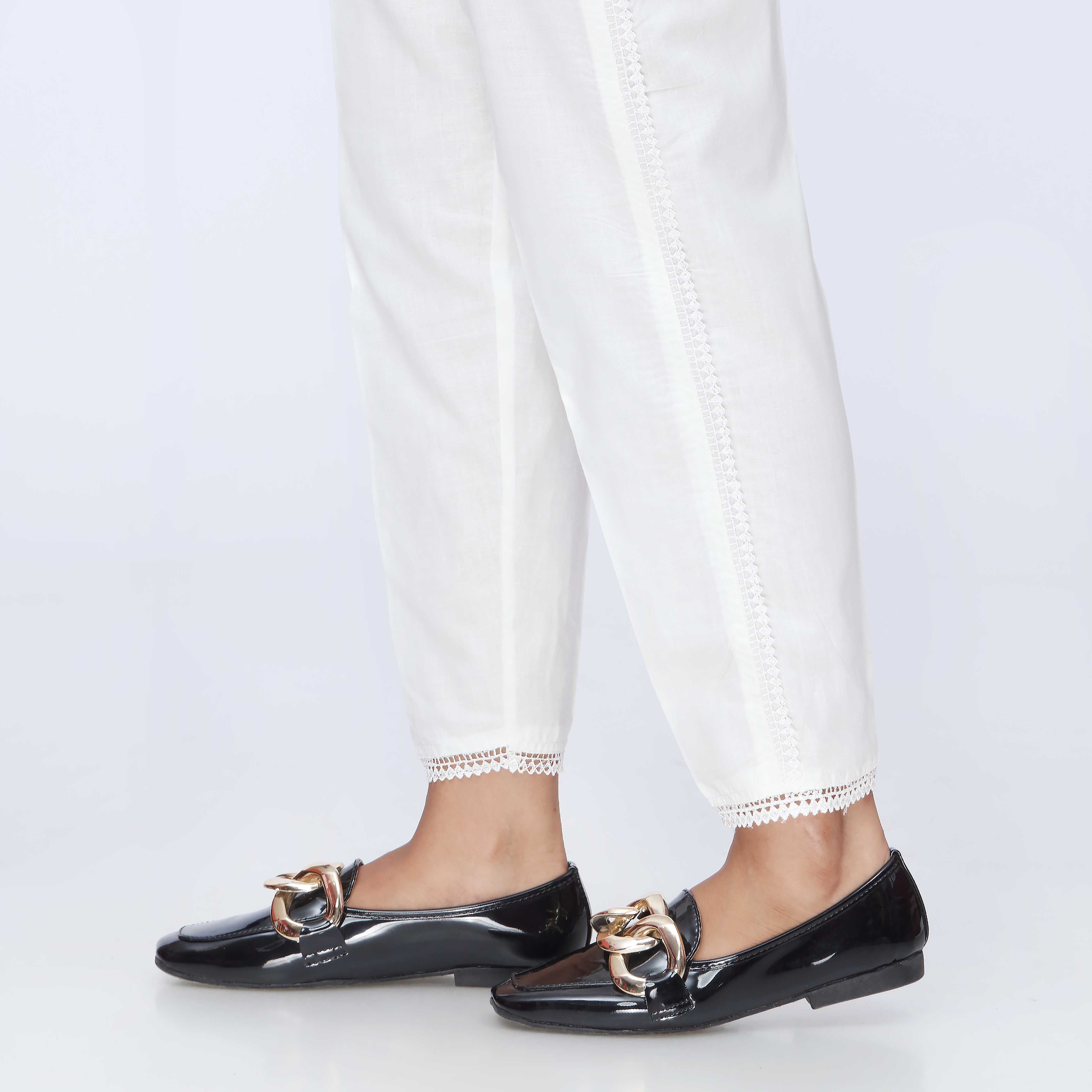 White Cambric Slim Fit Trouser PS3572