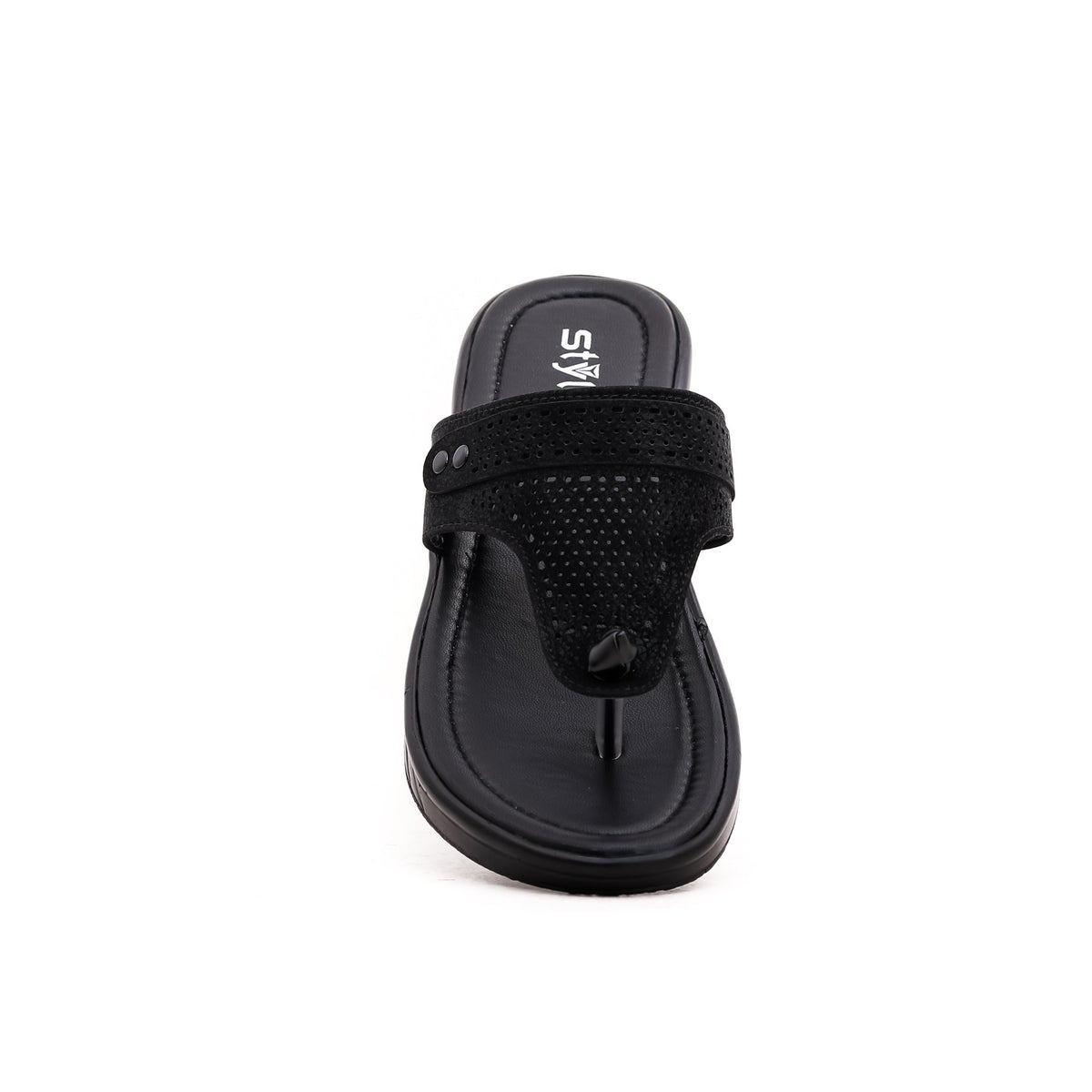 Black Formal Chappal Pu0150 Stylo