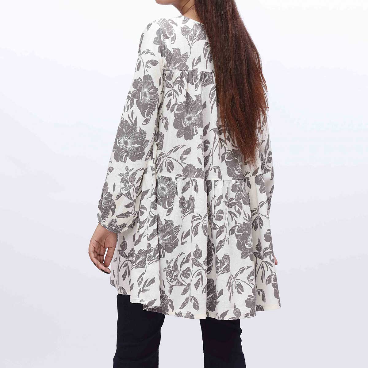 1PC- Printed Flannel Top PW3210