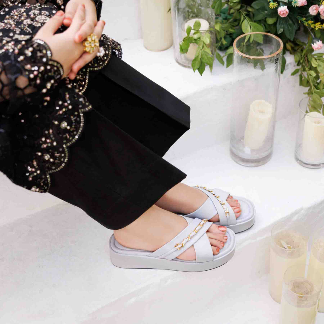 Grey Formal Slipper for Ladies