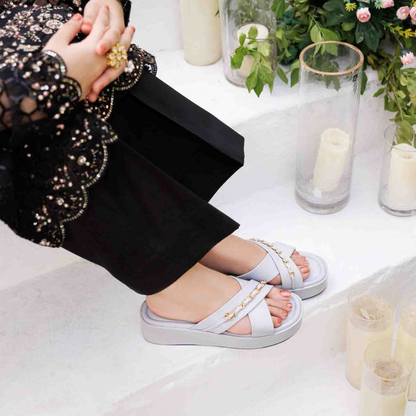 Grey Formal Slipper PU0471