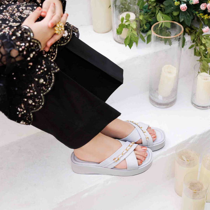 Grey Formal Slipper for Ladies