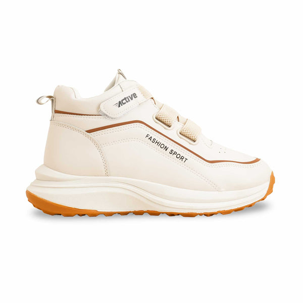 Beige Casual Sneaker For Ladies AT7247