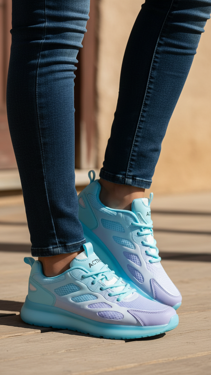 Blue Casual Sneaker For Women AT7348