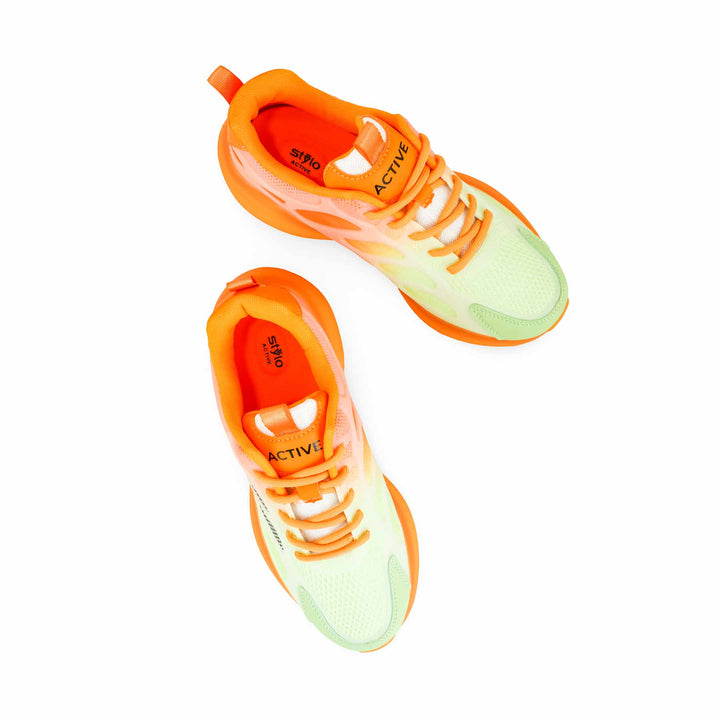 Orange Casual Sneaker For Women AT7348