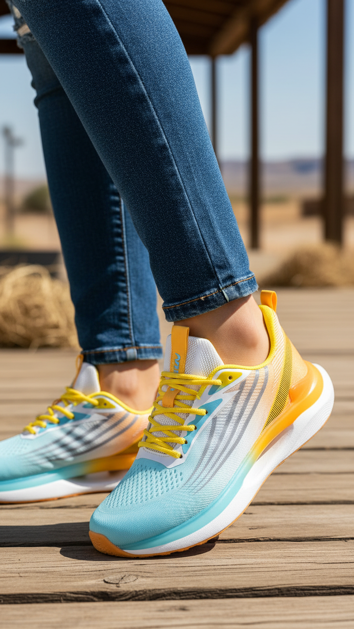 Yellow Casual Sneaker For Women AT7351