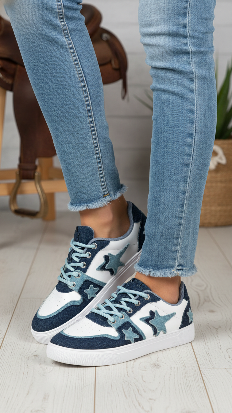 Blue Casual Sneaker For Ladies AT7402