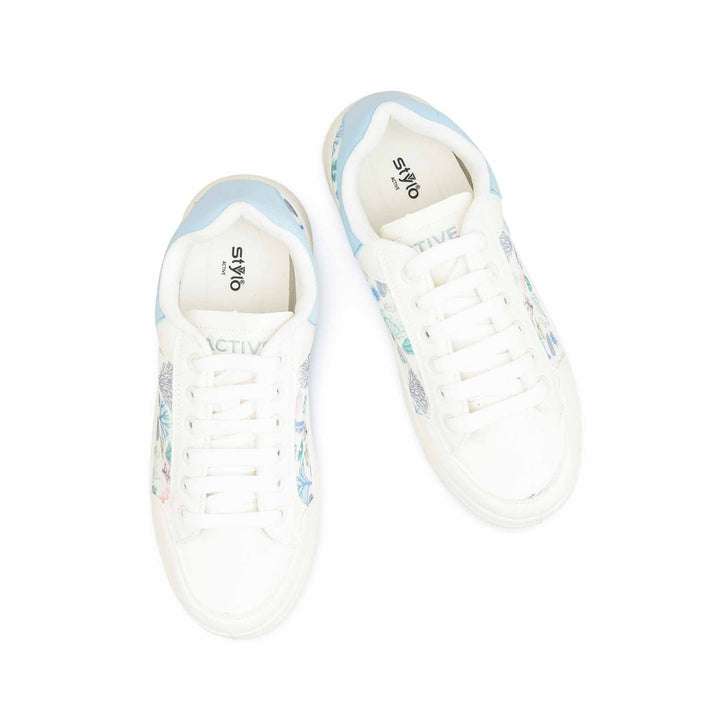 White Casual Sneaker For Women AT7409
