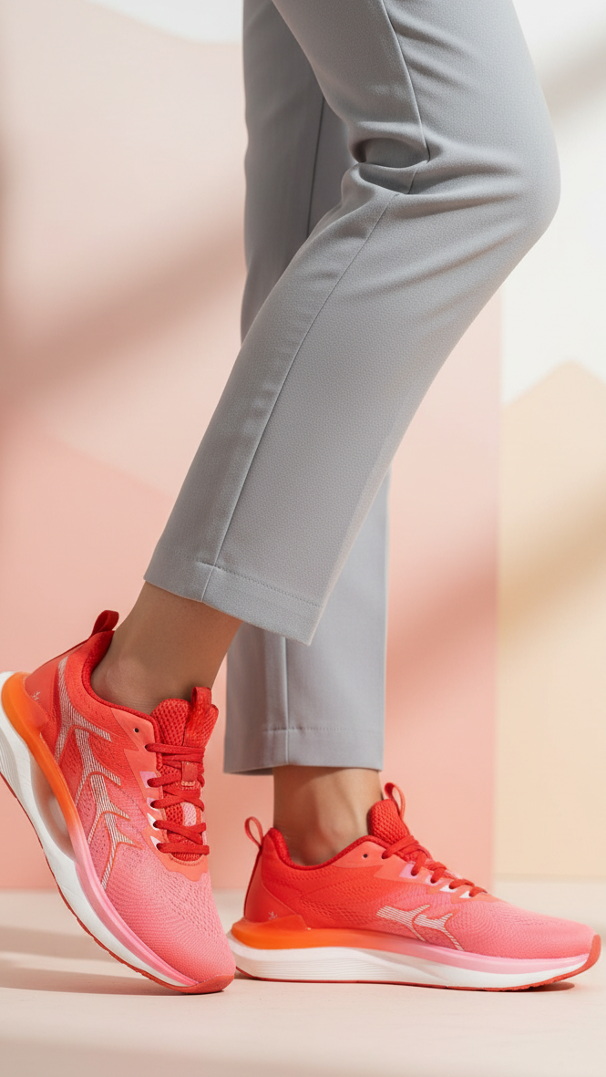 Orange Casual Sneaker For Women AT7412