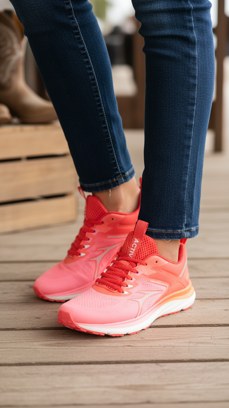 Orange Casual Sneaker For Women AT7412