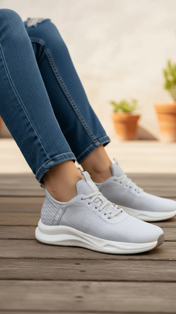 Grey Casual Sneaker For Women AT7413
