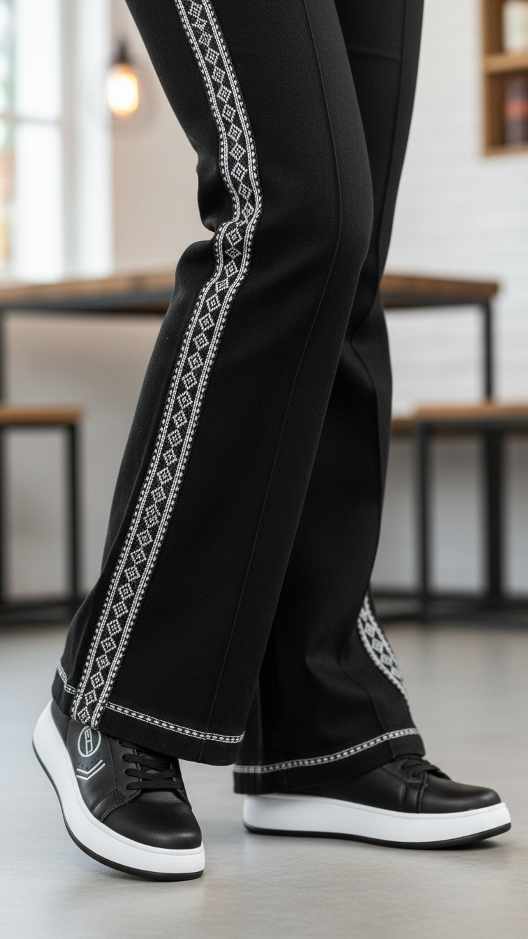 Black Casual Sneaker For Ladies AT7428