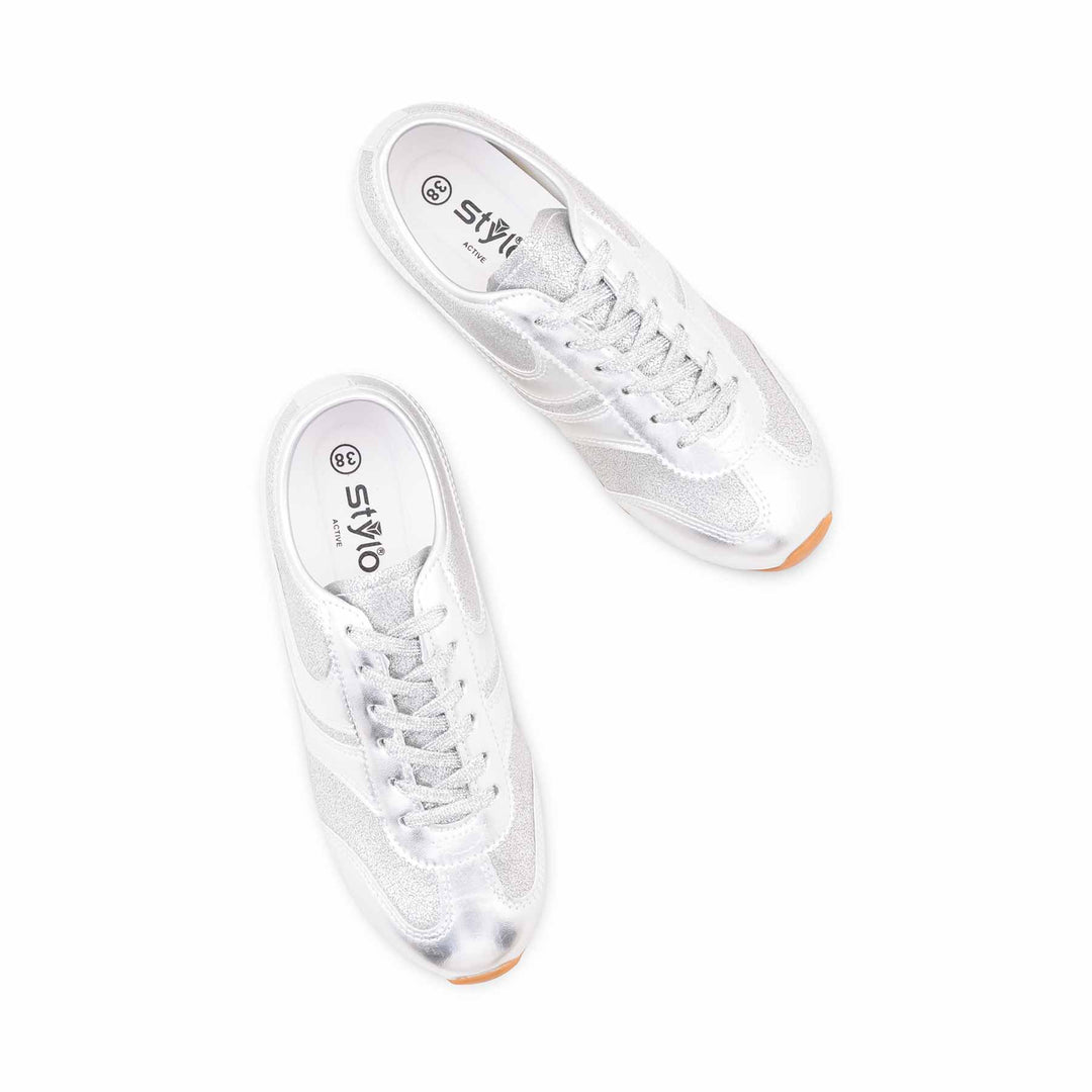 Silver Casual Sneaker For Women AT7432
