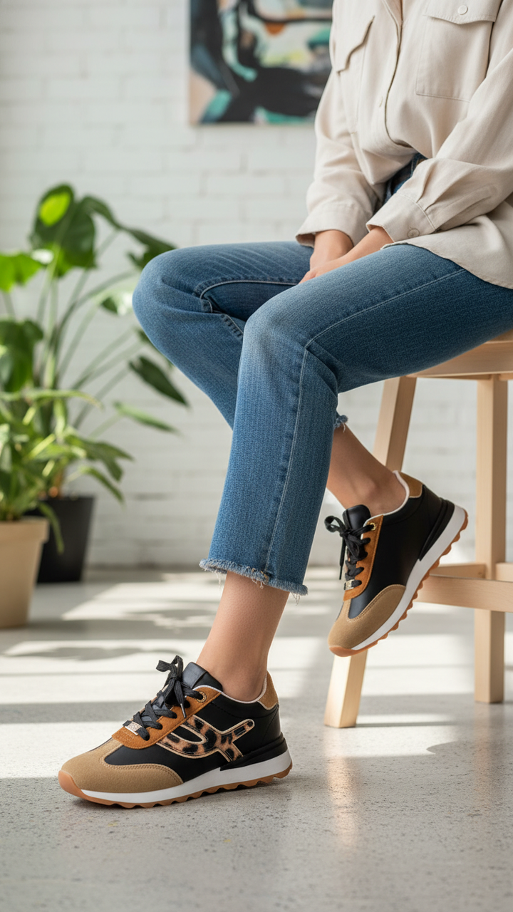 Black Casual Sneaker For Women AT7434