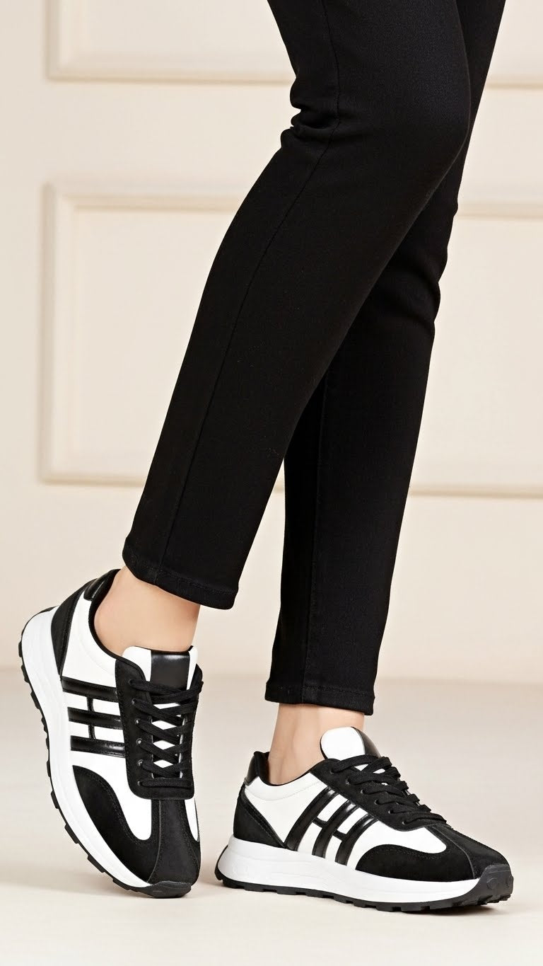 Black Casual Sneaker For Women AT7436