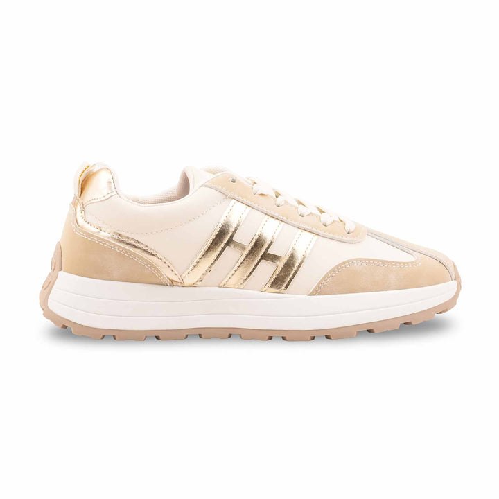 Beige Casual Sneaker For Ladies AT7436