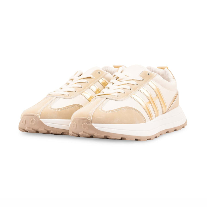 Beige Casual Sneaker For Ladies AT7436