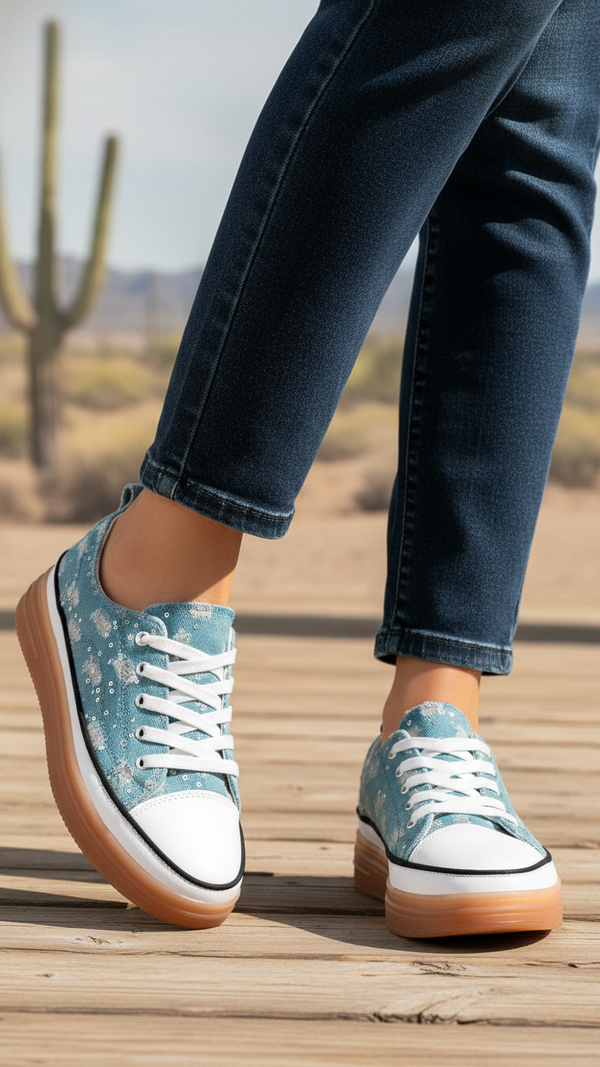 Blue Casual Women Sneaker AT7439