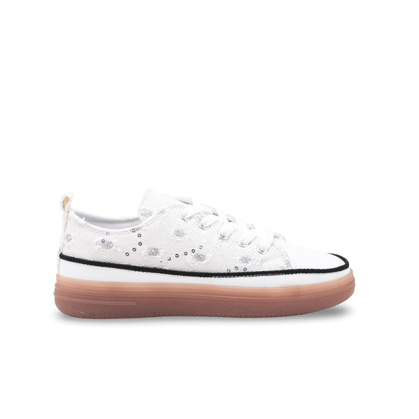 White Casual Sneaker For Ladies AT7439