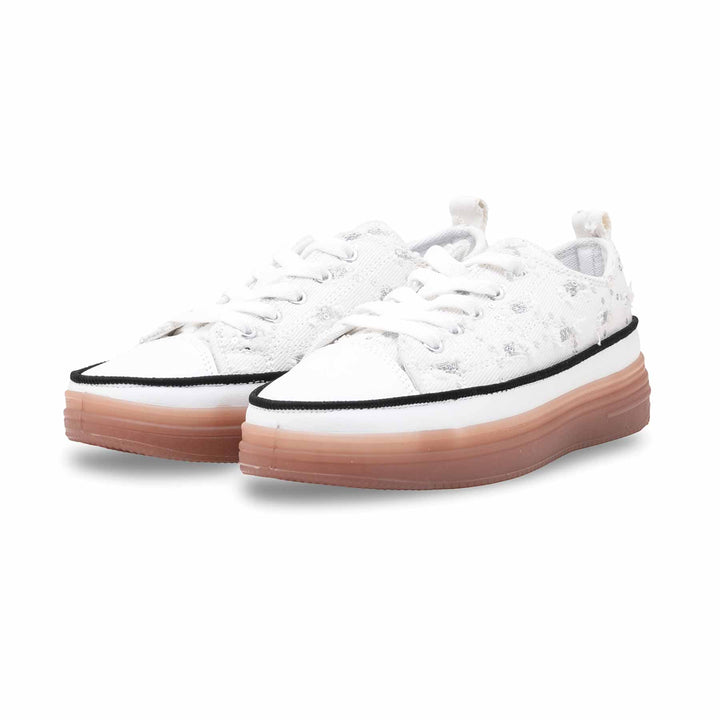 White Casual Sneaker For Ladies AT7439