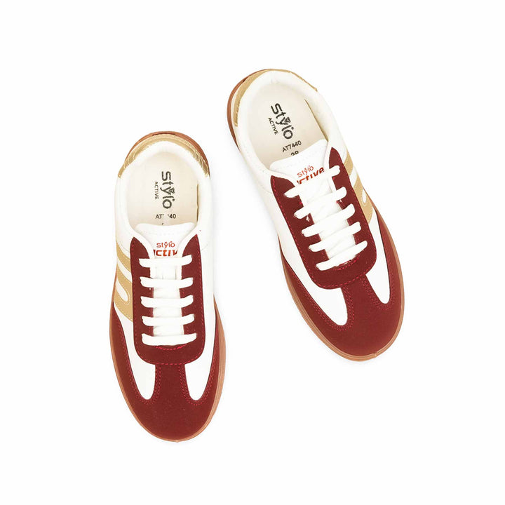 Maroon Casual Sneaker For Women AT7440