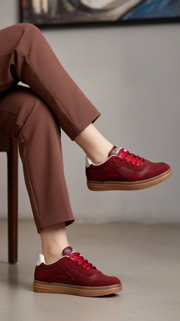 Burgundy Casual Sneaker AT7442