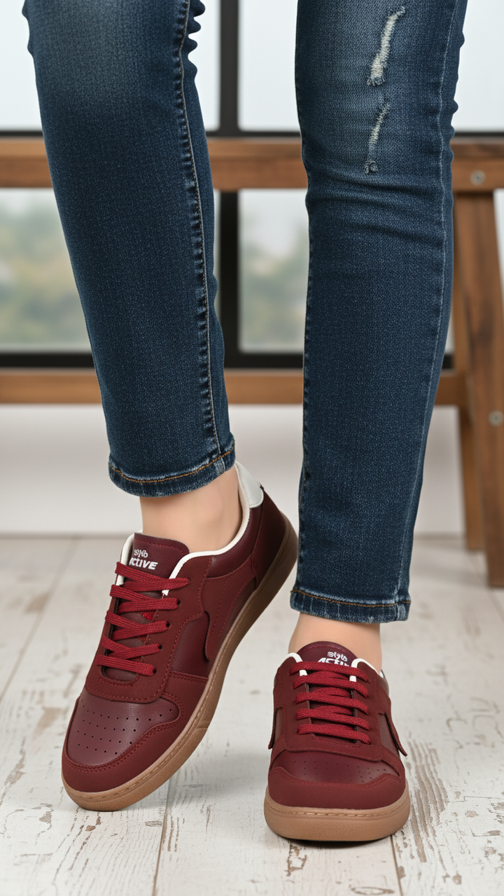 Burgundy Casual Sneaker AT7442