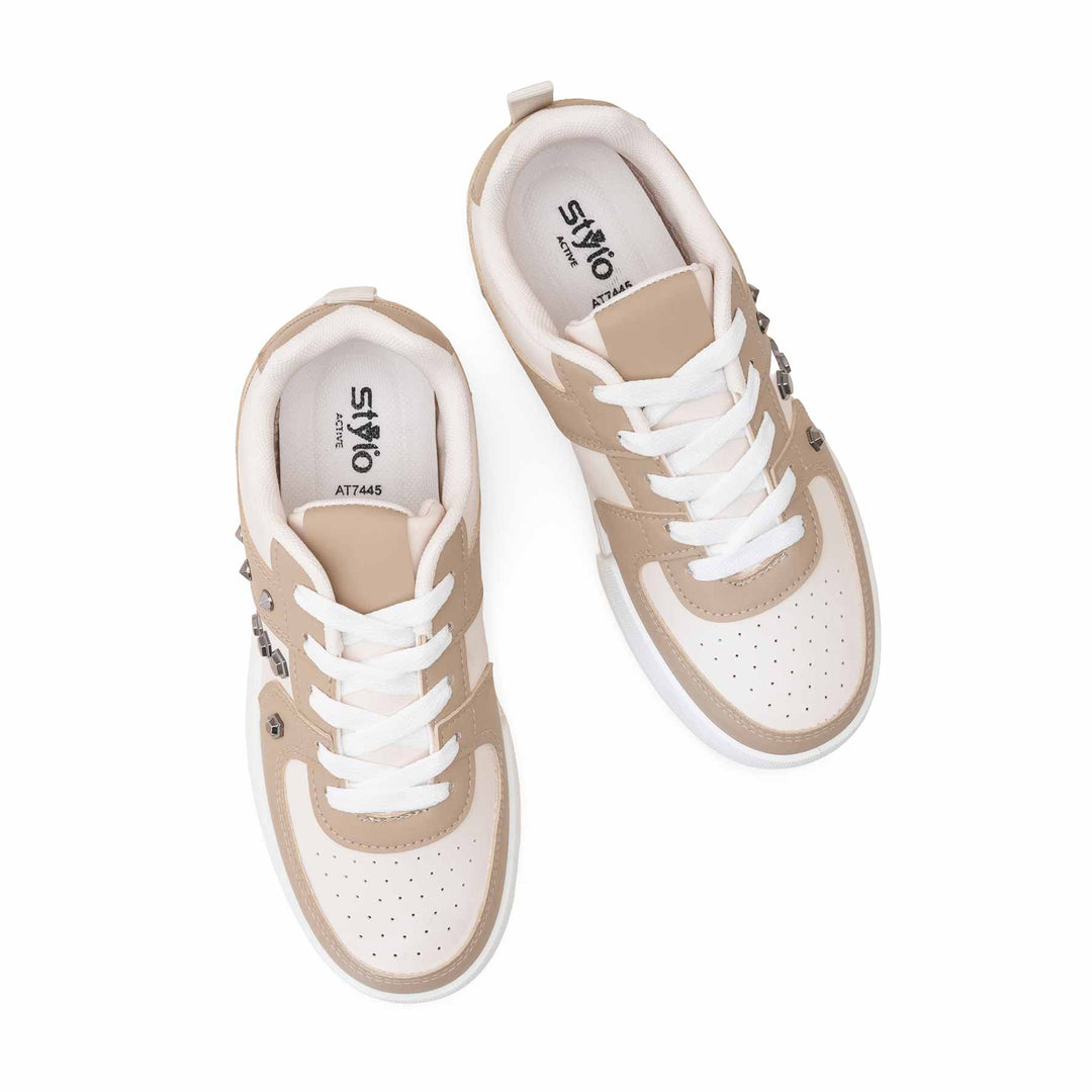 Beige Casual Sneaker For Women AT7445