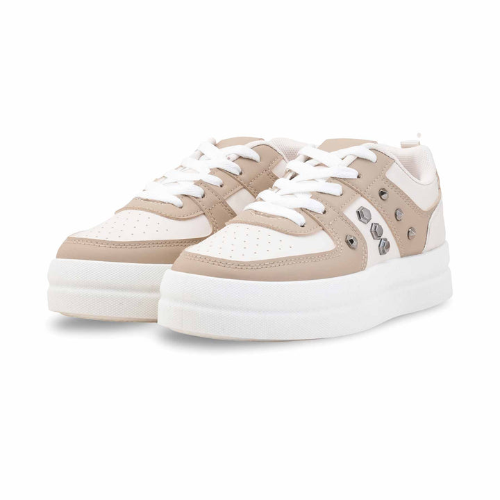 Beige Casual Sneaker For Women AT7445