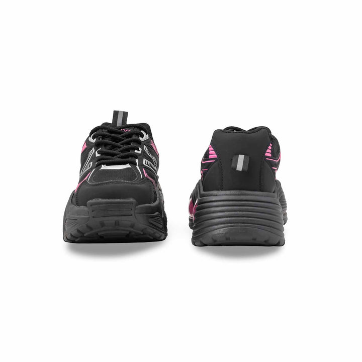 Black Athleisure Casual Sneaker For Women AT7449