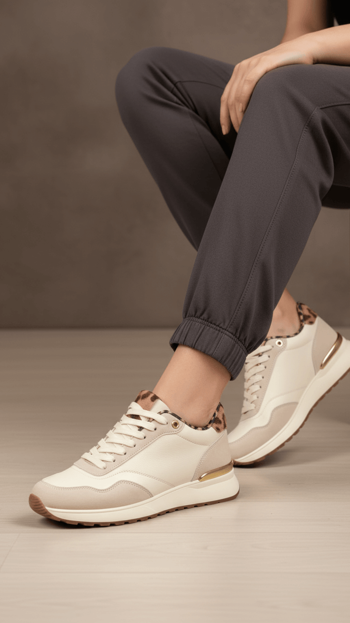 Beige Casual Sneaker For Women AT7450
