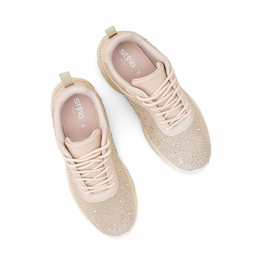 Golden Casual Sneaker For Ladies AT7451