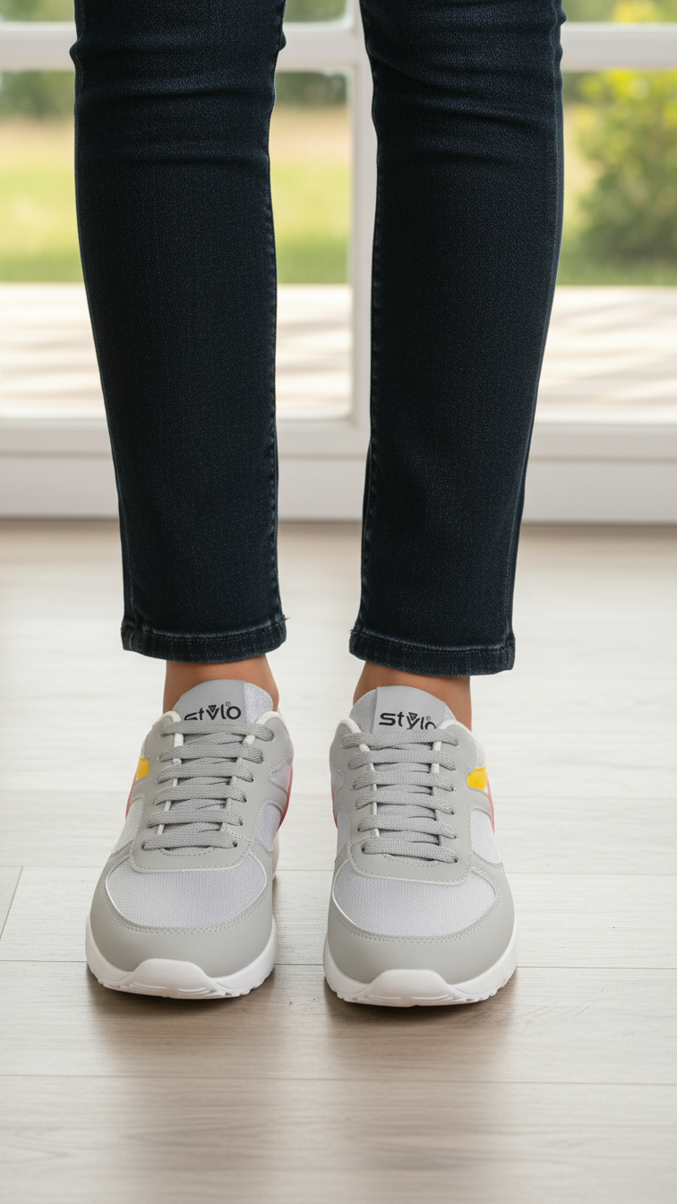 Grey Casual Sneaker For Women AT7455