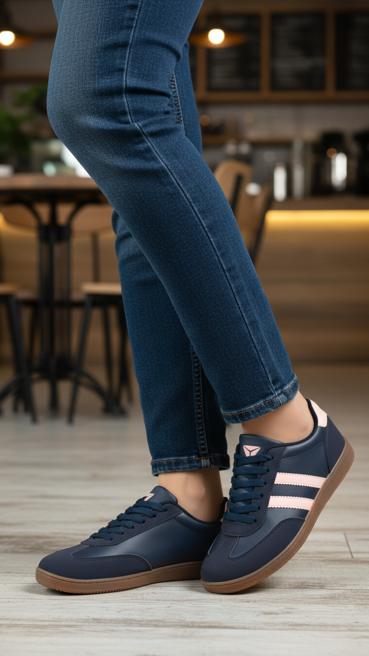 Navy Casual Sneaker For Women AT7456