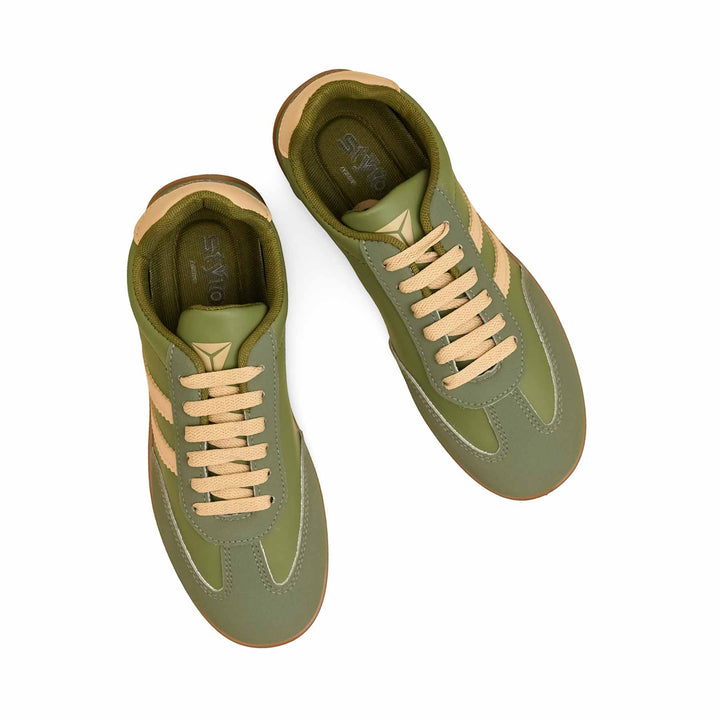 Olive Casual Sneaker For Women AT7456