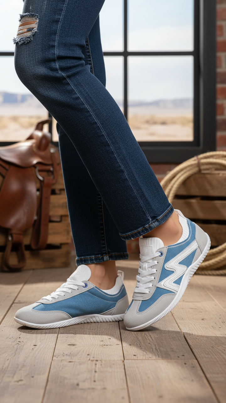 Sky Blue Casual Sneaker For Ladies AT7459