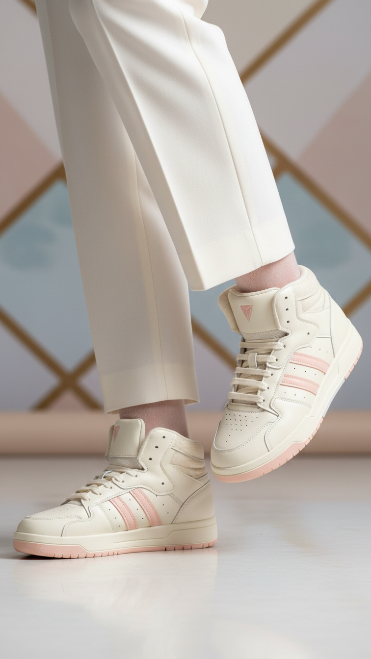 Beige Casual Sneaker For Women AT7461