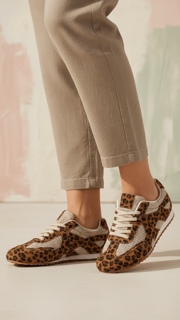 Brown Athleisure Sneaker For Ladies AT7463