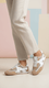 Beige Athleisure Sneaker For Ladies AT7463