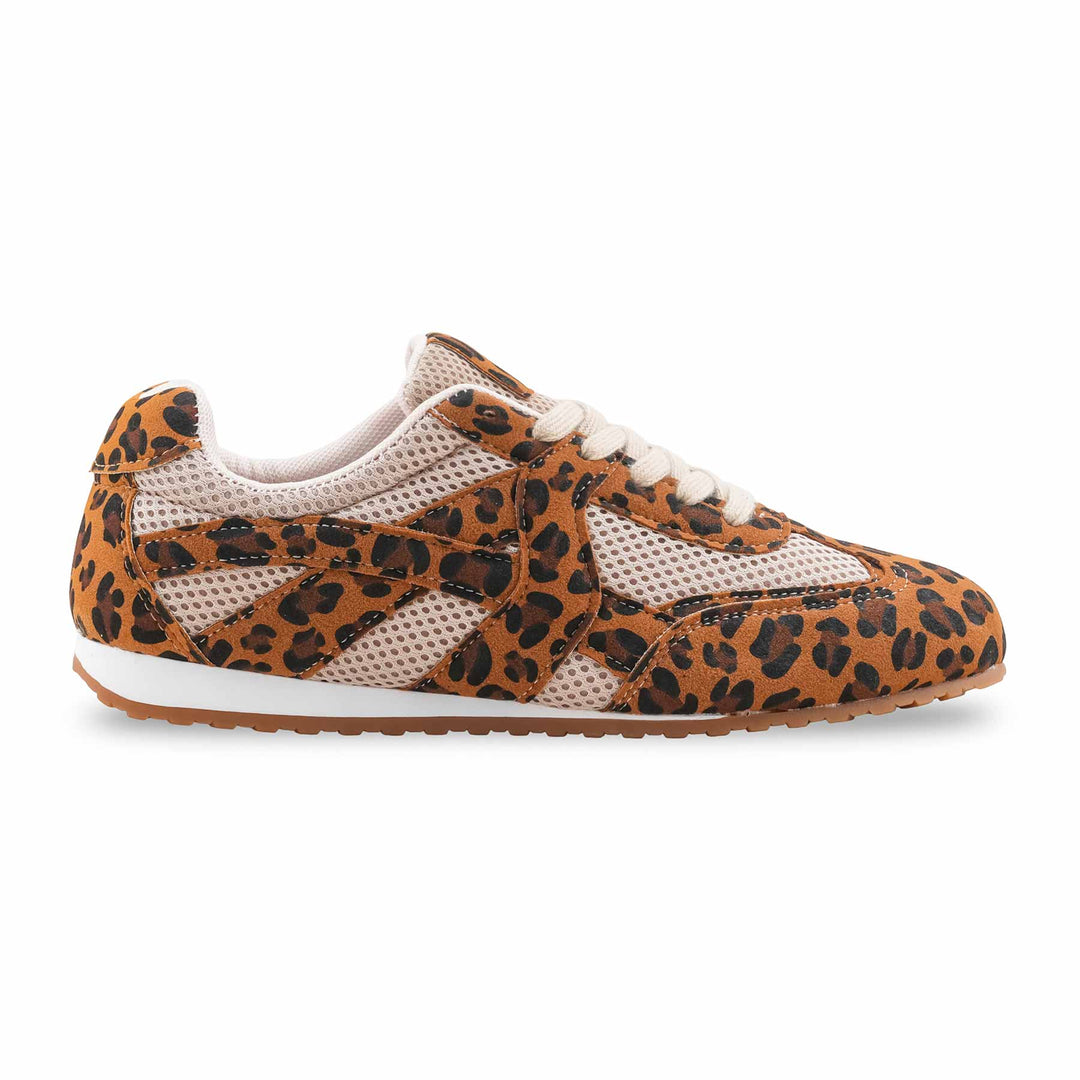 Brown Athleisure Sneaker For Ladies AT7463