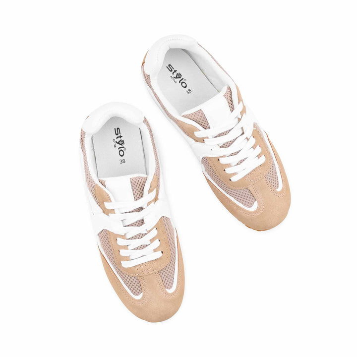 Beige Athleisure Sneaker For Ladies AT7463