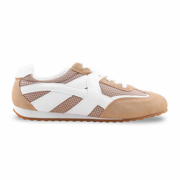 Beige Athleisure Sneaker For Ladies AT7463