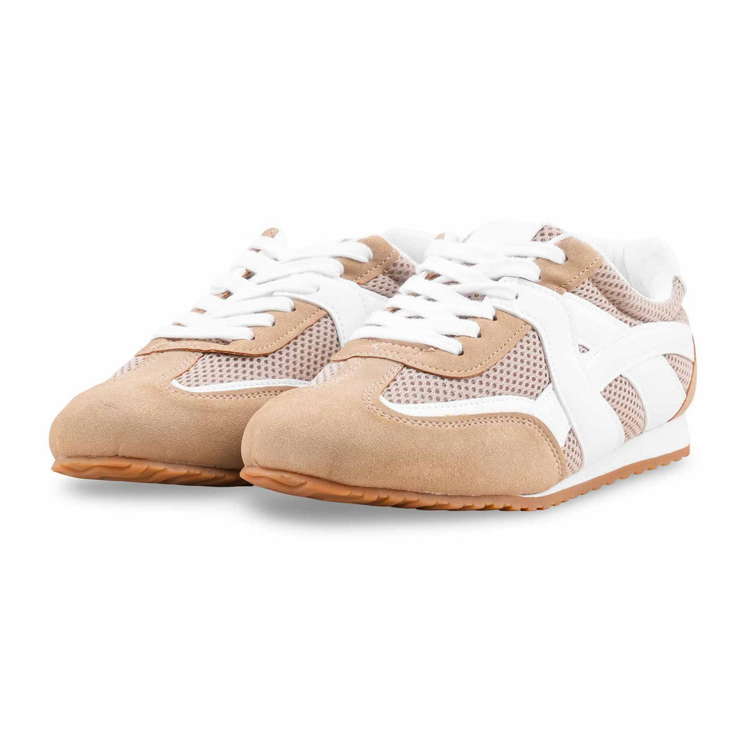 Beige Athleisure Sneaker For Ladies AT7463