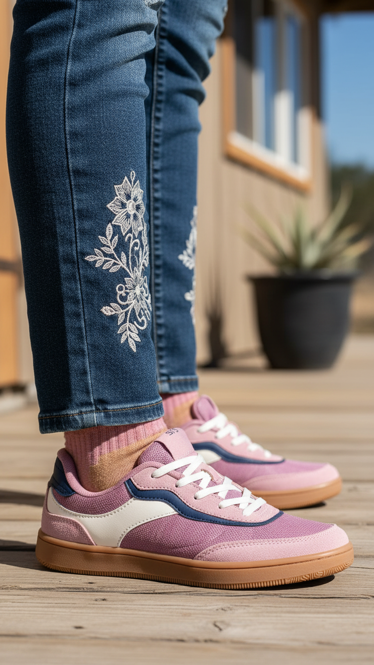 Pink Casual Sneaker For Ladies AT7466